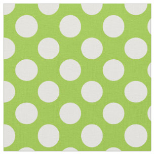 Apple Green und White Polka Dots Stoff