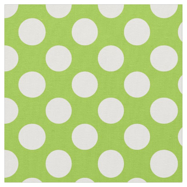 Apple Green und White Polka Dots Stoff (Nahaufnahme)