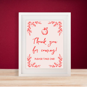 Apple Hand Drawn Baby Duwer Favorit Schild