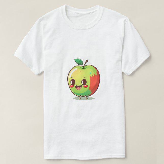 Apple Happy Cartoon T-Shirt (Design vorne)