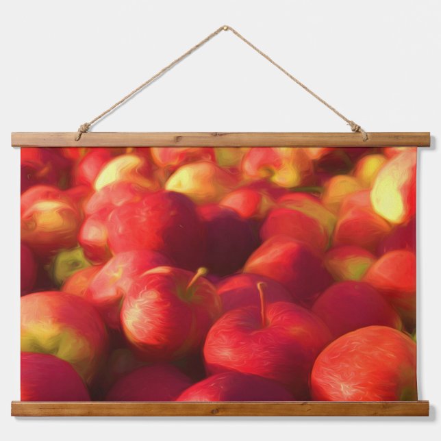 Apple Harvest Wandteppich Mit Holzrahmen (Vorne)
