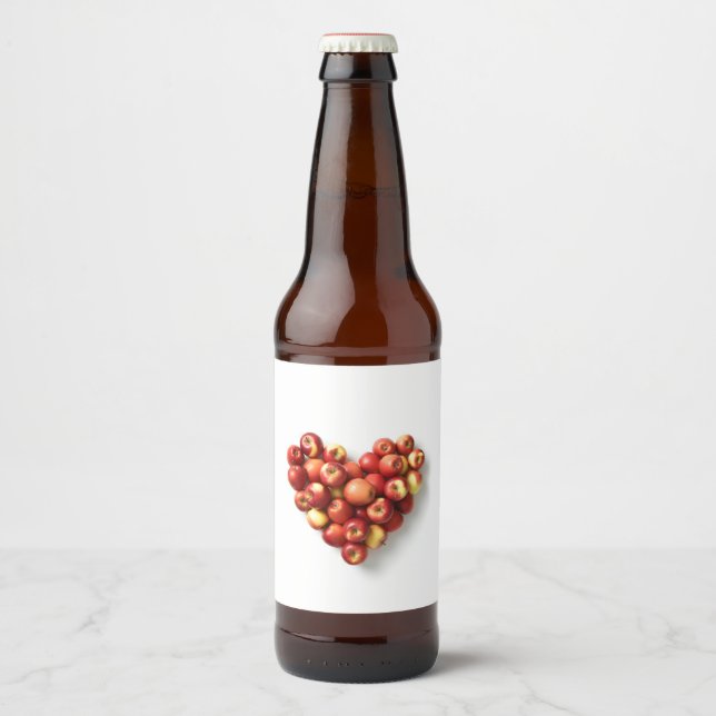 Apple Heart Bierflaschenetikett (Vorderseite)