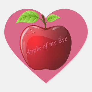 Apple Heart Herz-Aufkleber