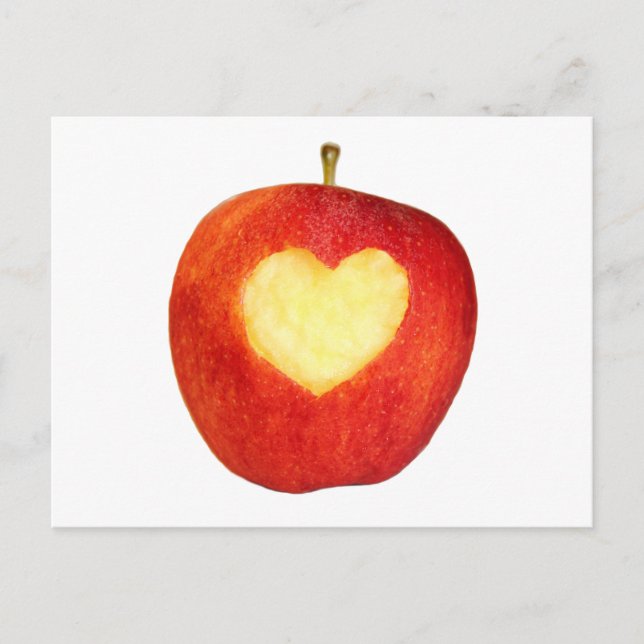Apple Heart Postcard Postkarte (Vorderseite)