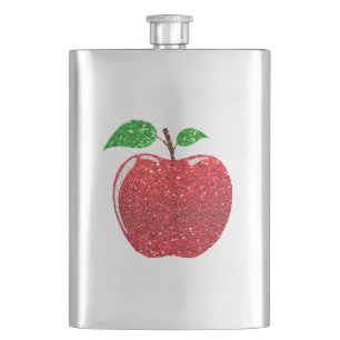 Apple Imitate Roter Glitzer Flachmann