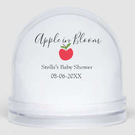 Apple in bloom baby shower red apple name date  schneekugeln