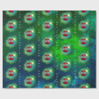 Apple in einem dankbaren Galaxy Wrapping Paper Geschenkpapier