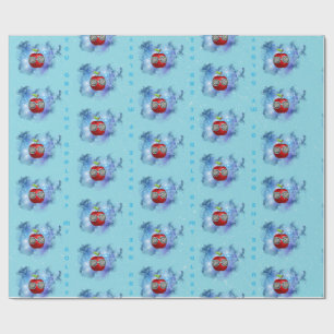 Apple in einem dankbaren Galaxy Wrapping Paper Geschenkpapier