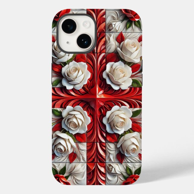 Apple iPhone 14 Case-Mate Englische Rose Hülle (Rückseite)