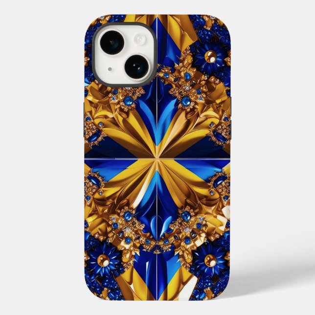 Apple iPhone 14 Case-Mate Schweden Farben Hülle (Rückseite)