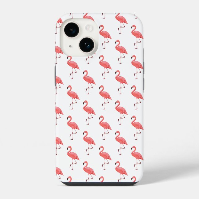 Apple iPhone 14 Fall-Flamingo Hülle (Rückseite)