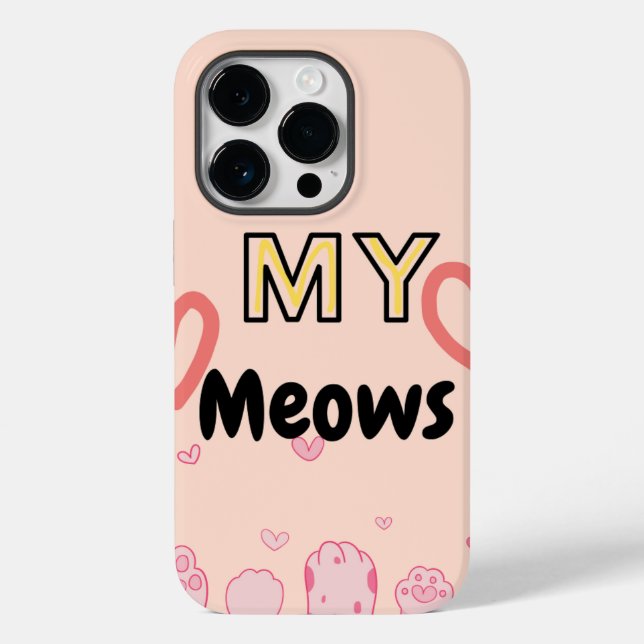 Apple iPhone 14pro Gehäuse Kitty Pads Case-Mate iPhone Hülle (Rückseite)