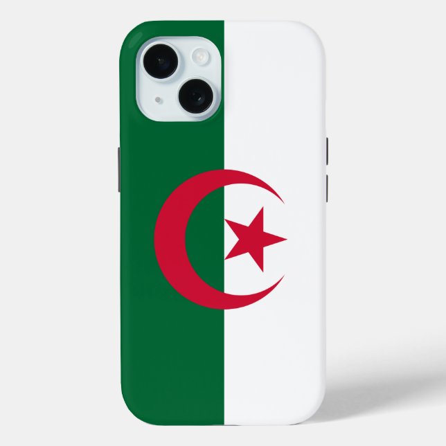 Apple iPhone 15 Case-Mate mit Algerien-Flagge Hülle (Rückseite)