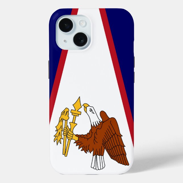 Apple iPhone 15 Case-Mate mit amerikanischer Samoa Hülle (Rückseite)