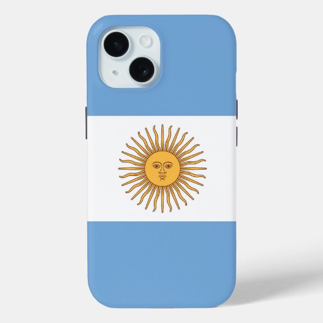 Apple iPhone 15 Case-Mate mit argentinischer Flagg Hülle (Rückseite)