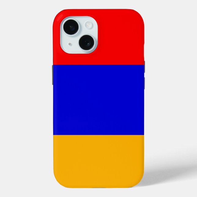 Apple iPhone 15 Case-Mate mit armenischer Flagge Hülle (Rückseite)