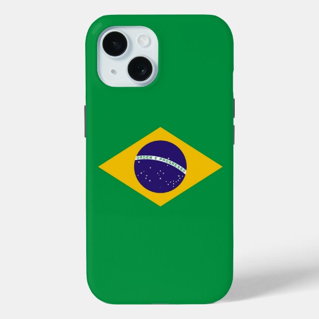 Apple iPhone 15 Case-Mate mit brasilianischer Flag Hülle (Rückseite)