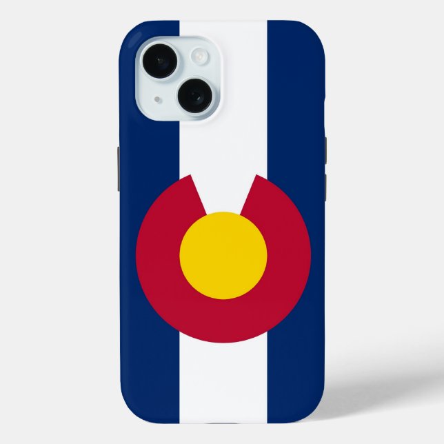 Apple iPhone 15 Case-Mate mit Colorado-Flagge Hülle (Rückseite)