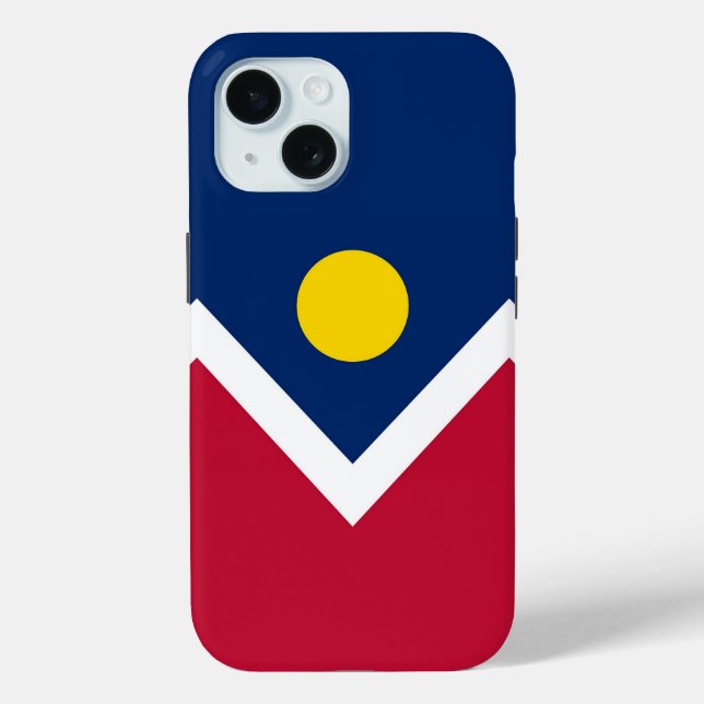 Apple iPhone 15 Case-Mate mit Denver-Flagge Hülle (Rückseite)