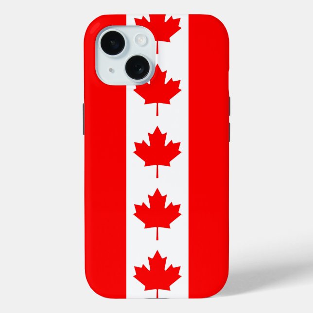 Apple iPhone 15 Case-Mate mit kanadischer Flagge Hülle (Rückseite)