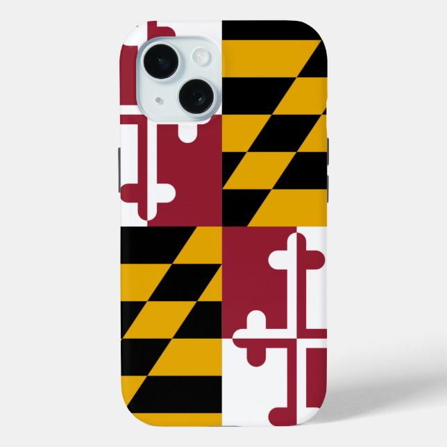 Apple iPhone 15 Case-Mate mit Maryland-Flagge Hülle (Rückseite)