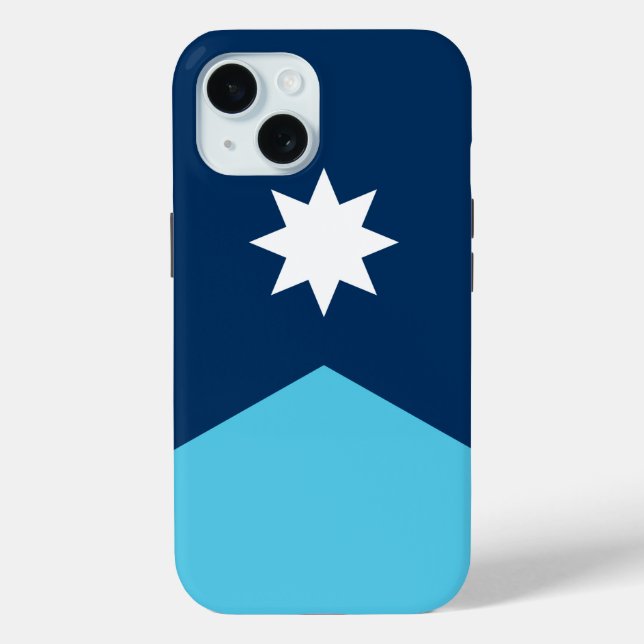 Apple iPhone 15 Case-Mate mit Minnesota-Flag Hülle (Rückseite)