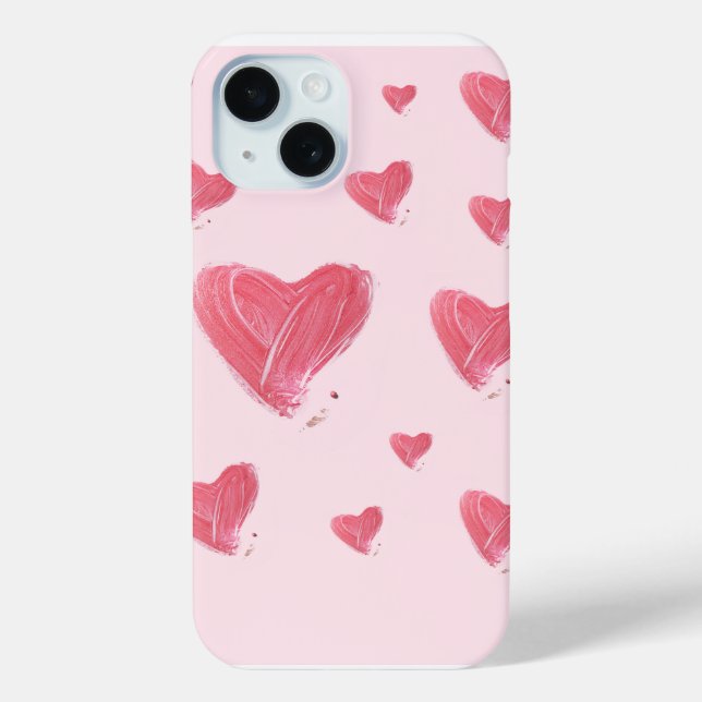 Apple Iphone 15 Handyhülle Pinky Herz Design Case-Mate iPhone Hülle (Rückseite)