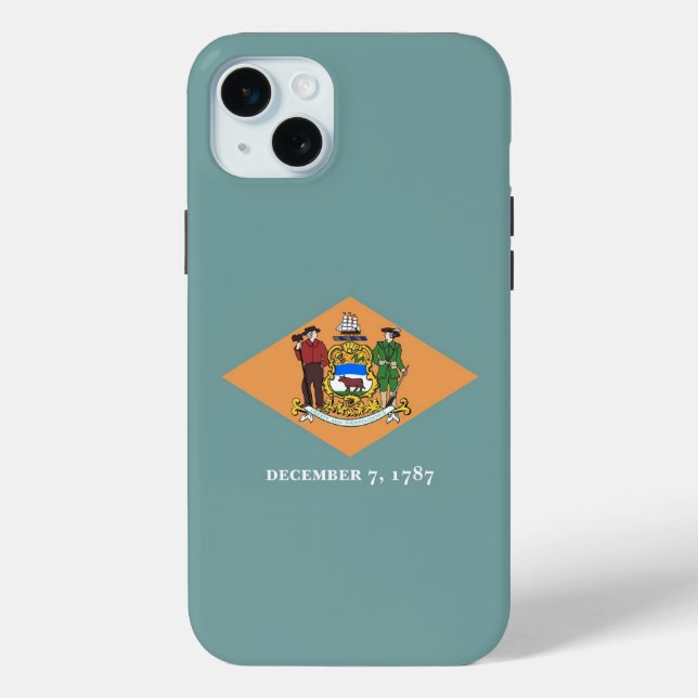 Apple iPhone 15 Plus Case-Mate, Delaware-Flagge Case-Mate iPhone Hülle (Rückseite)