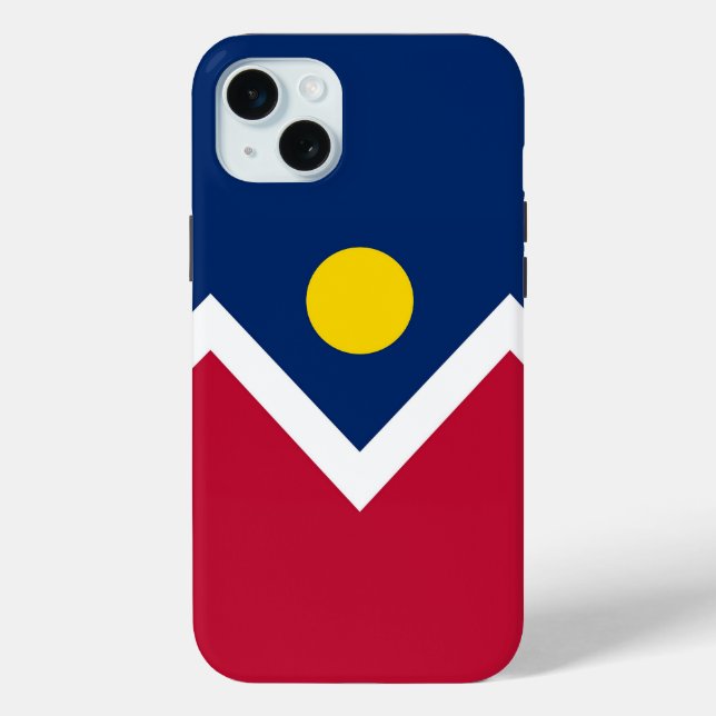 Apple iPhone 15 Plus Case-Mate, Denver City-Flagge Case-Mate iPhone Hülle (Rückseite)
