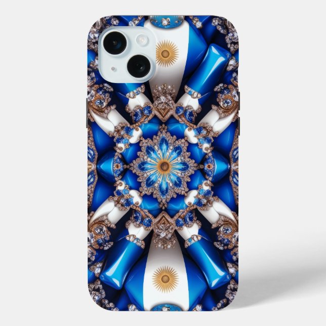 Apple iPhone 15 Plus Hülle, Argentinien Farben Case-Mate iPhone Hülle (Rückseite)