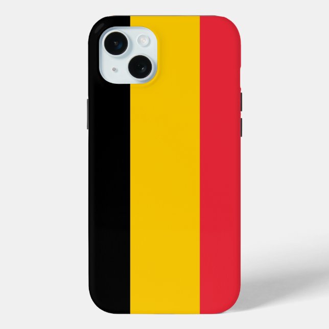 Apple iPhone 15 Plus Hülle, belgische Flagge Case-Mate iPhone Hülle (Rückseite)