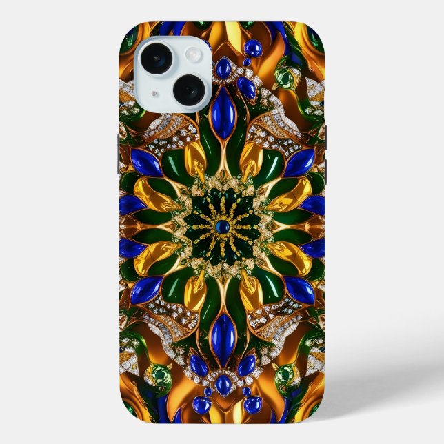 Apple iPhone 15 Plus Hülle, Brasilien Farben Case-Mate iPhone Hülle (Rückseite)