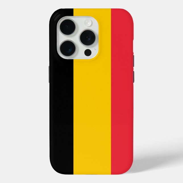 Apple iPhone 15 Pro Case-Mate, belgische Flagge Case-Mate iPhone Hülle (Rückseite)
