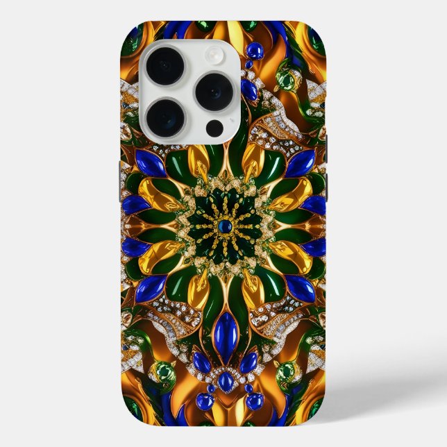 Apple iPhone 15 Pro Case-Mate, Brasilien Farben Case-Mate iPhone Hülle (Rückseite)