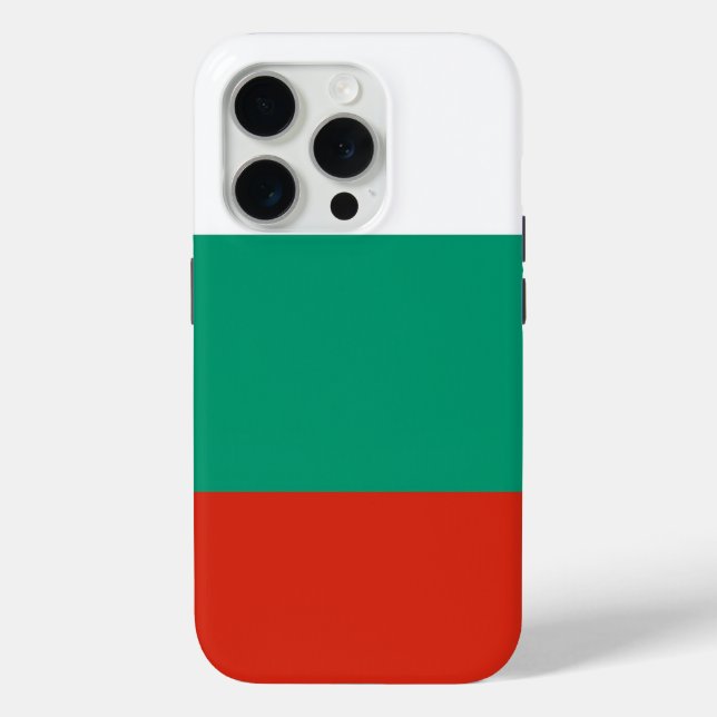 Apple iPhone 15 Pro Case-Mate, bulgarische Flagge Case-Mate iPhone Hülle (Rückseite)