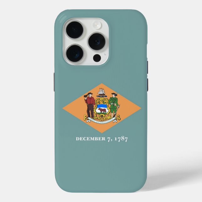 Apple iPhone 15 Pro Case-Mate, Delaware-Flagge Case-Mate iPhone Hülle (Rückseite)