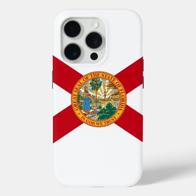 Apple iPhone 15 Pro Case-Mate, Florida-Flagge Case-Mate iPhone Hülle (Rückseite)