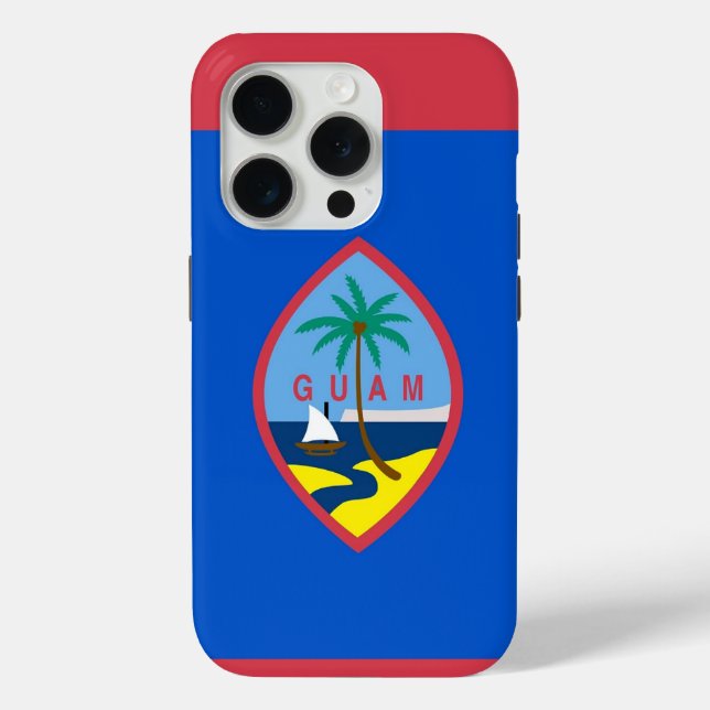 Apple iPhone 15 Pro Case-Mate Guam Flag Case-Mate iPhone Hülle (Rückseite)