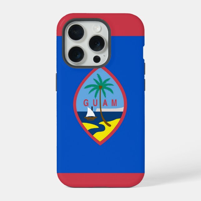 Apple iPhone 15 Pro Case-Mate Guam-Flagge Hülle (Rückseite)