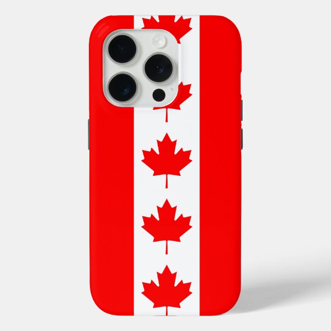 Apple iPhone 15 Pro Case-Mate, kanadische Flagge Case-Mate iPhone Hülle (Rückseite)