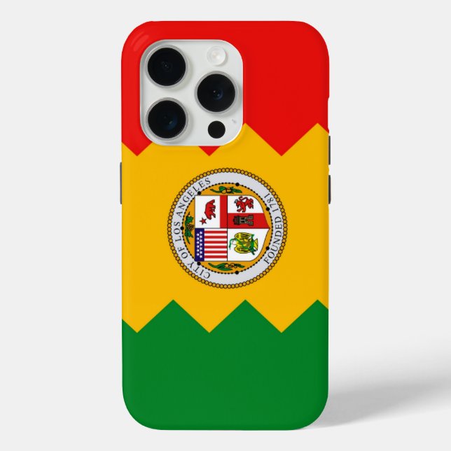 Apple iPhone 15 Pro Case-Mate, Los Angeles Flag Case-Mate iPhone Hülle (Rückseite)