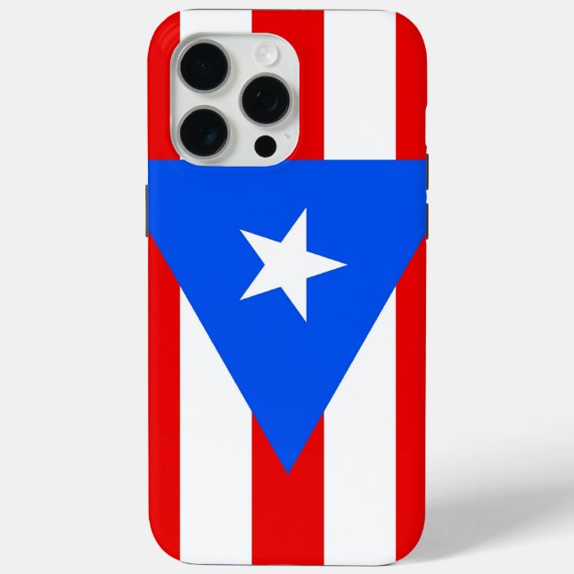 Apple iPhone 15 Pro Max Case, Puerto Rico Flag Case-Mate iPhone Hülle (Rückseite)