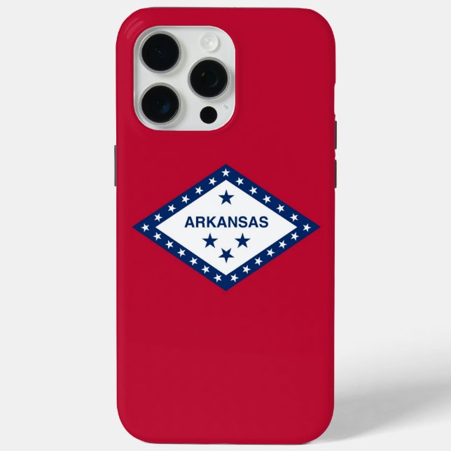 Apple iPhone 15 Pro Max Fall, Arkansas Flag Case-Mate iPhone Hülle (Rückseite)