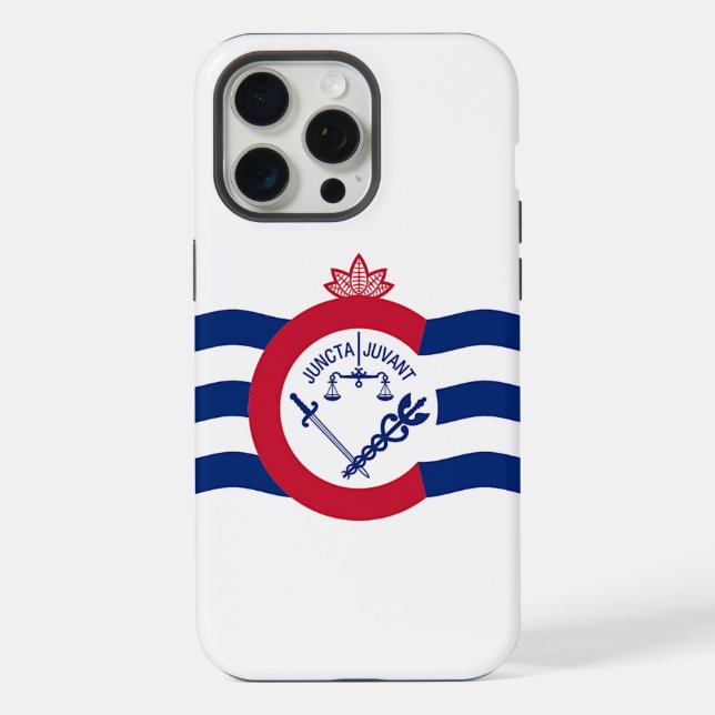 Apple iPhone 15 Pro Max Fall, Cincinnati Flag Hülle (Rückseite)