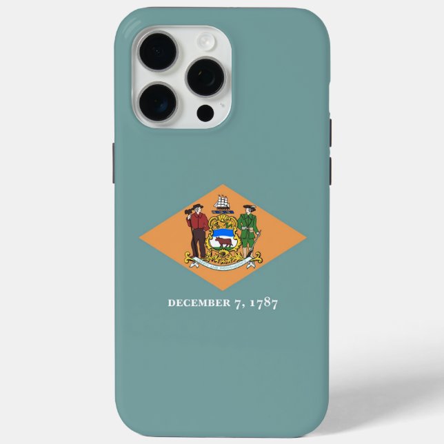 Apple iPhone 15 Pro Max Fall, Delaware Flag Case-Mate iPhone Hülle (Rückseite)