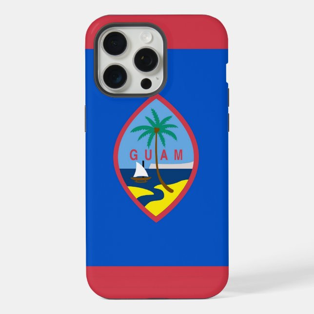 Apple iPhone 15 Pro Max Fall, Guam Flag Hülle (Rückseite)
