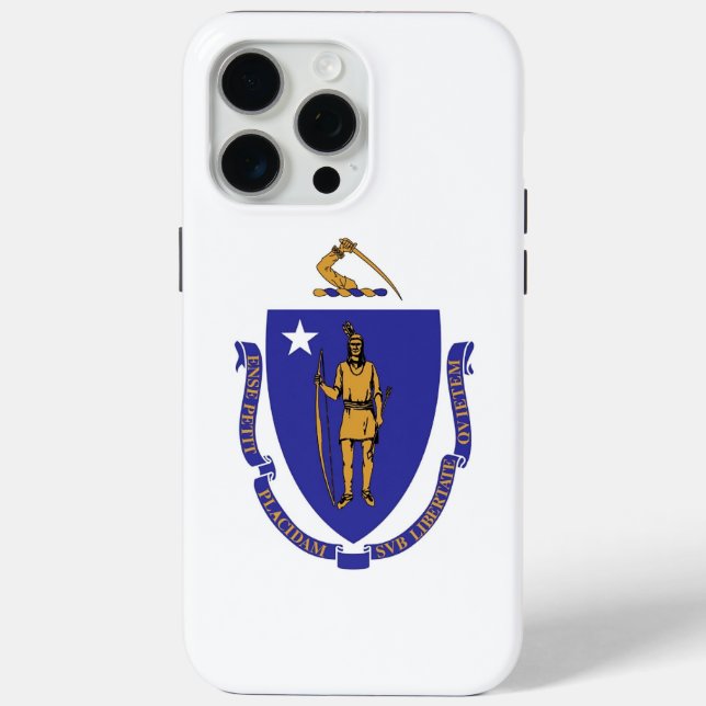 Apple iPhone 15 Pro Max Fall, Massachusetts Flag Case-Mate iPhone Hülle (Rückseite)