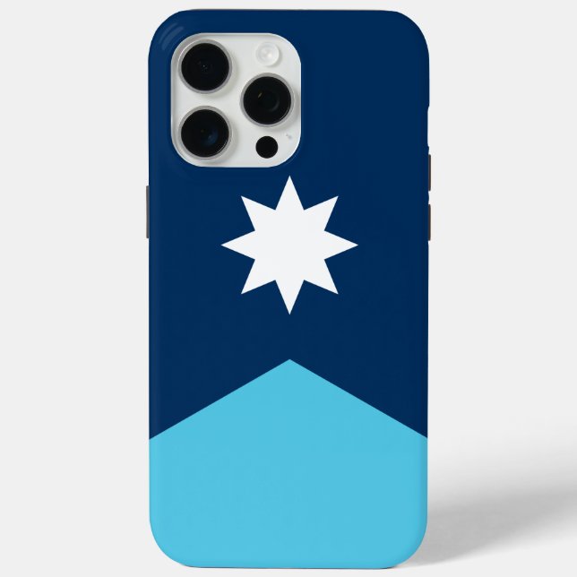 Apple iPhone 15 Pro Max Fall, Minnesota Flag Case-Mate iPhone Hülle (Rückseite)