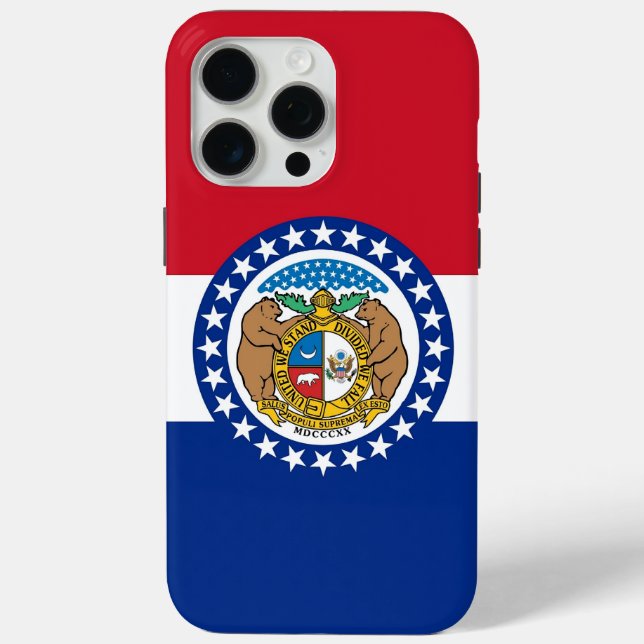 Apple iPhone 15 Pro Max Fall, Missouri Flag Case-Mate iPhone Hülle (Rückseite)