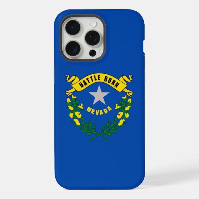 Apple iPhone 15 Pro Max Fall, Nevada Flag Hülle (Rückseite)